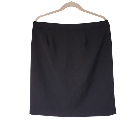 Laundry Shelli Segal Black Office Mini Skirt With Front Slit - Picture 4 of 10